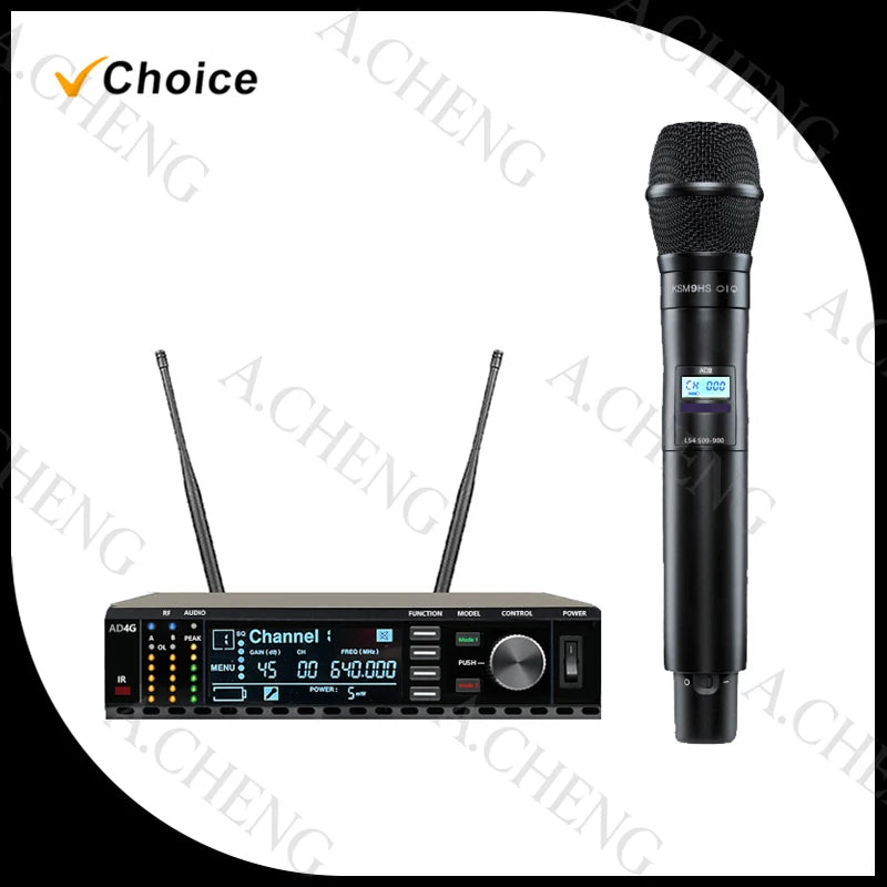 A.CHENG AD4G K9 Professional Wireless Microphone UH Long-Distance Reception, Excellent Performance and Excellent Quality