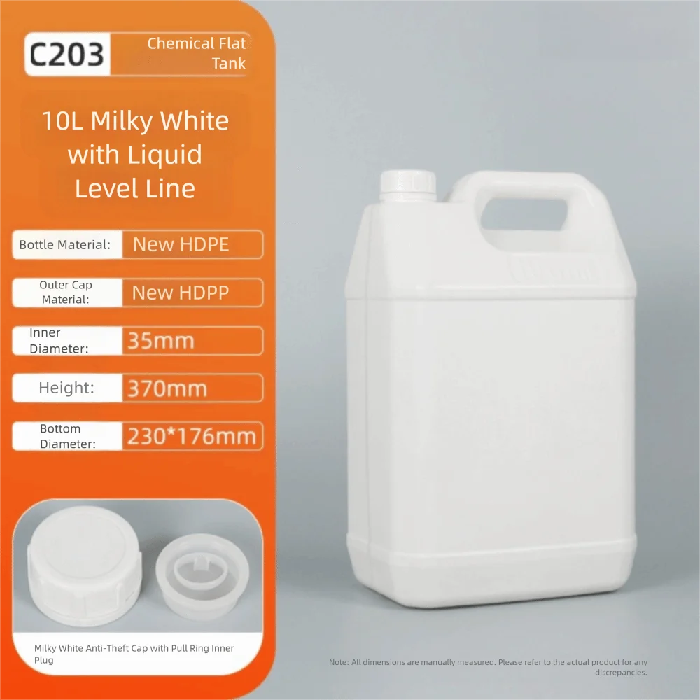 1/2/3/4/5/6/10L Plastic Airtight Bottle with Lid Food Grade HDPE Bucket Sealed Large-Capacity Oil Jerrican Gel Shampoo