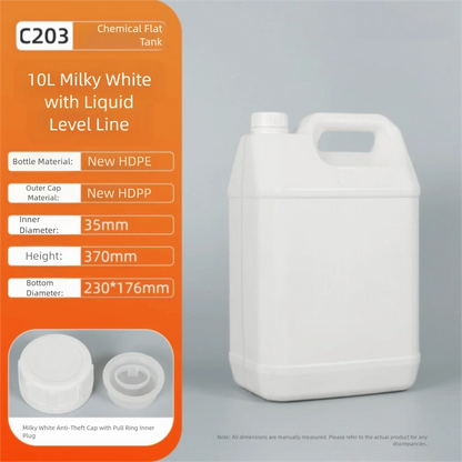 1/2/3/4/5/6/10L Plastic Airtight Bottle with Lid Food Grade HDPE Bucket Sealed Large-Capacity Oil Jerrican Gel Shampoo