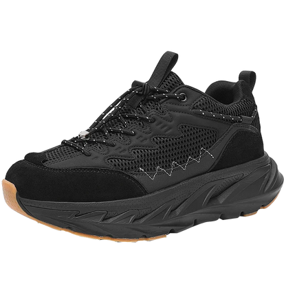 Men's Hiking Shoes Breathable Mesh Leather Upper Non-slip Rubber Sole Outdoor Casual Trekking Walking Shoes Size 39-45