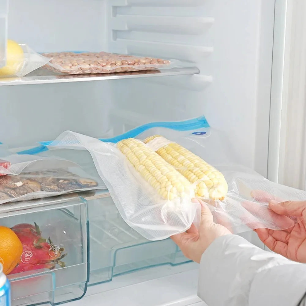 Reusable Vacuum Sealing Food Bags, Household Food Air Valve Pump Sealing Bags, Vegetables Meat Snack Sealer Fresh-keeping Bag
