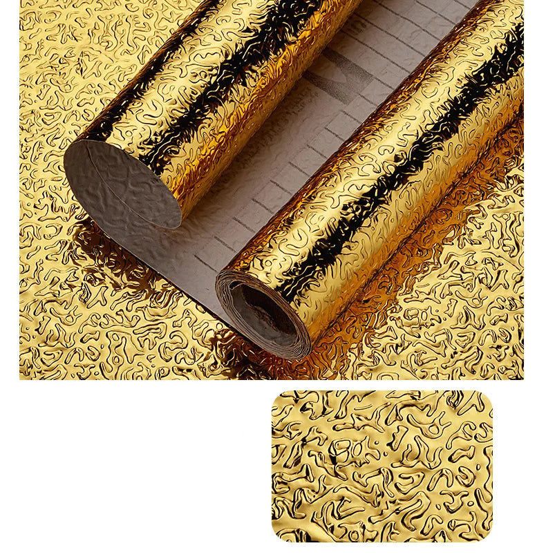 kitchen stickers self-adhesive aluminum foil anti-oil waterproof wallpaper for countertops drawers cabinets shelves line