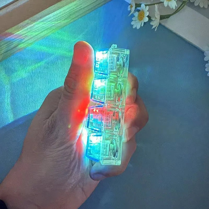 NEW LED Keyboard Keychain Fidget Toy Crystal Clicker Sensory Toy for Stress Relief Keyboard Keychain Fidget Gadget for Adults