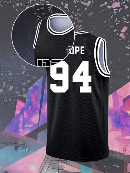 Men #92 Jersey Black Mesh Sleeveless Basketball Style Tank ARMY Fan Merch Casual Sport Streetwear Outfit