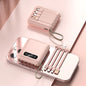 30000mAh Mini Power Bank Fast Charging Large Capacity Portable Power Bank 4 in 1 Cable for Xiaomi iPhone Samsung Huawei 2025 New