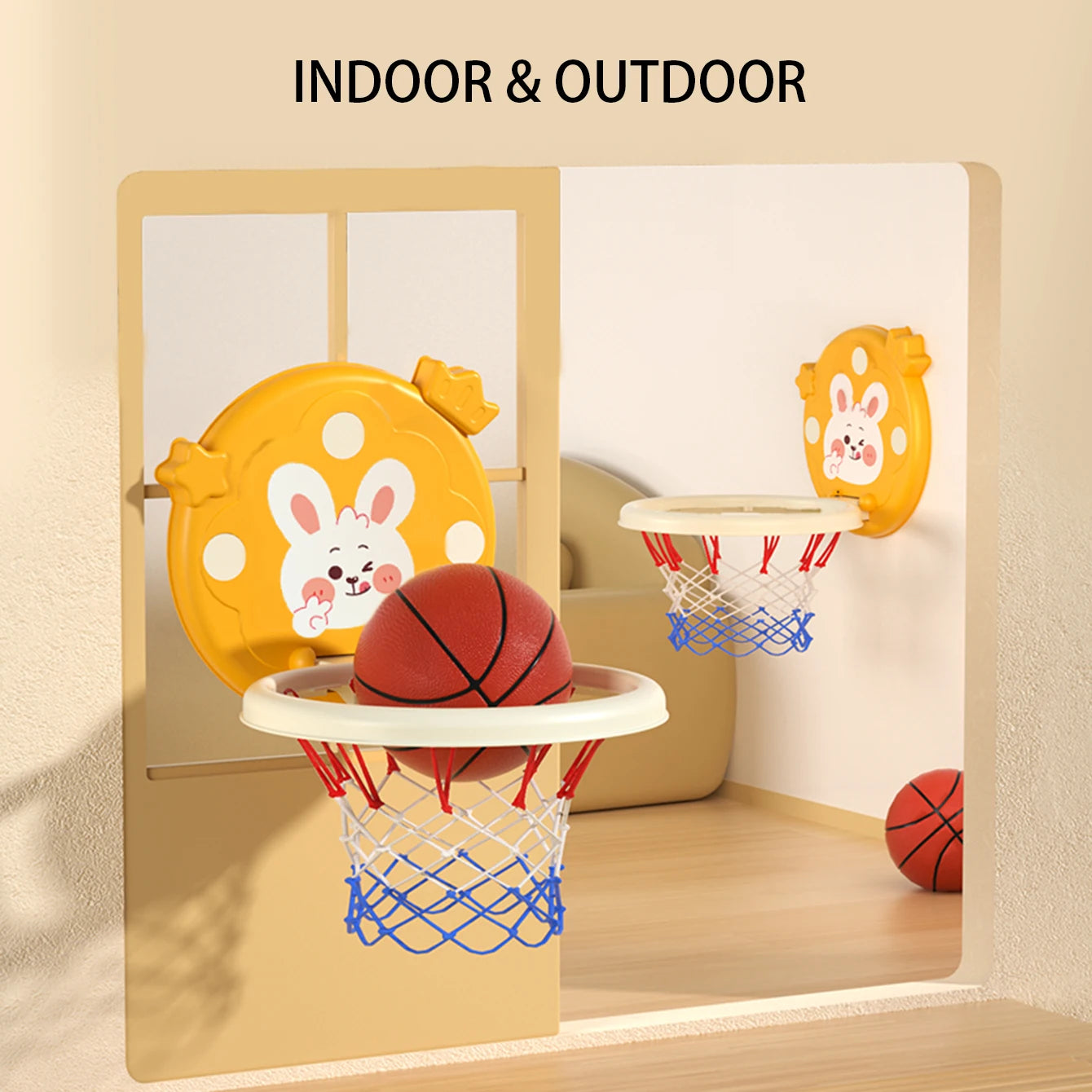 Children's basketball hoop, indoor shooting, hanging, foldable, parent-child interactive ball