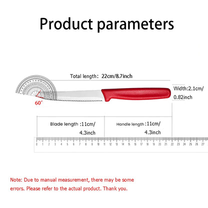 1/2/4/6/8PCS,Serrated Steak knife Round Tip Fruit Vegetable Paring Baking Toast Serrated Bread Knives Kitchen Stuff Baking Tools