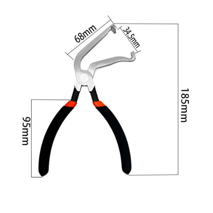 8" 60-Degree Electrical Disconnect Pliers For Automotive Connectors & Sensors - Angled Wire Plug Removal Tool