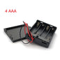 AAA Battery Holder Case Box with Leads with ON/OFF Switch Cover 2 3 4 Slot Standard Battery Container