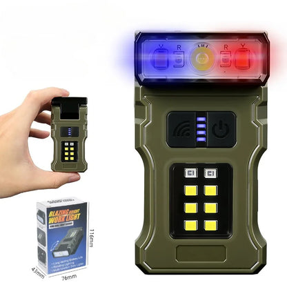 Portable LED Work Light Clip On Hat Light, Mini USB Rechargeable EDC Flashlight for Fishing Home Emergency Camping Headlamp
