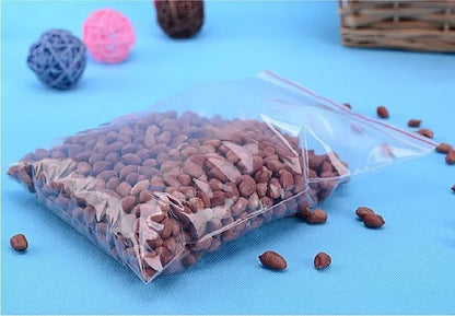 100/200/300pcs Small Zip Lock Plastic Bag Reclosable Transparent Bag Shoe Bag Vacuum Bag Poly Clear Bags Thickness 0.05mm