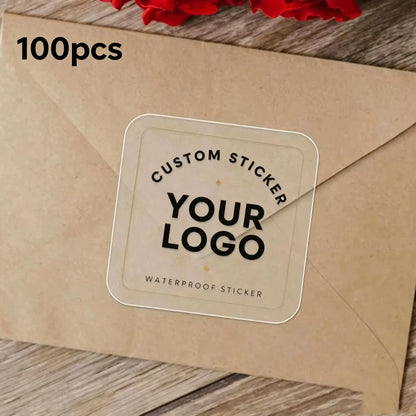 1-100Pcs Square Personalized Custom Stickers, Decor Labels for Holiday Gatherings, Memory Albums & Handmade Keepsakes