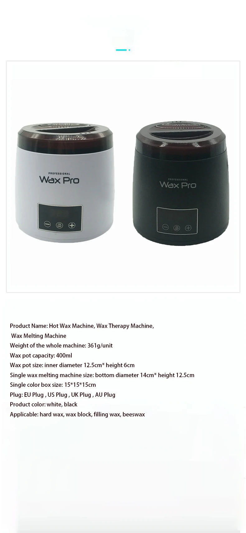 Electric Bone Glue Heater Hot Wax Machine Paraffin Pot Warmer Hair Removal Waxing Machine Wax-melt Epilator Digital Display