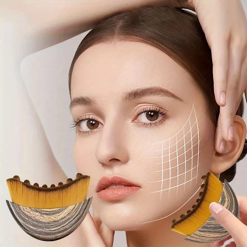 Facial Massage Brush Lymphatic Contour Care Beauty Tool with Storage Box for Facial Stimulating And Contouring