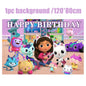 Gabby Dollhouse Birthday Party Supplies Plates Cups Tablecloth Napkins Gabby Cat Birthday Decoration Supply Kit Kids Party Favor