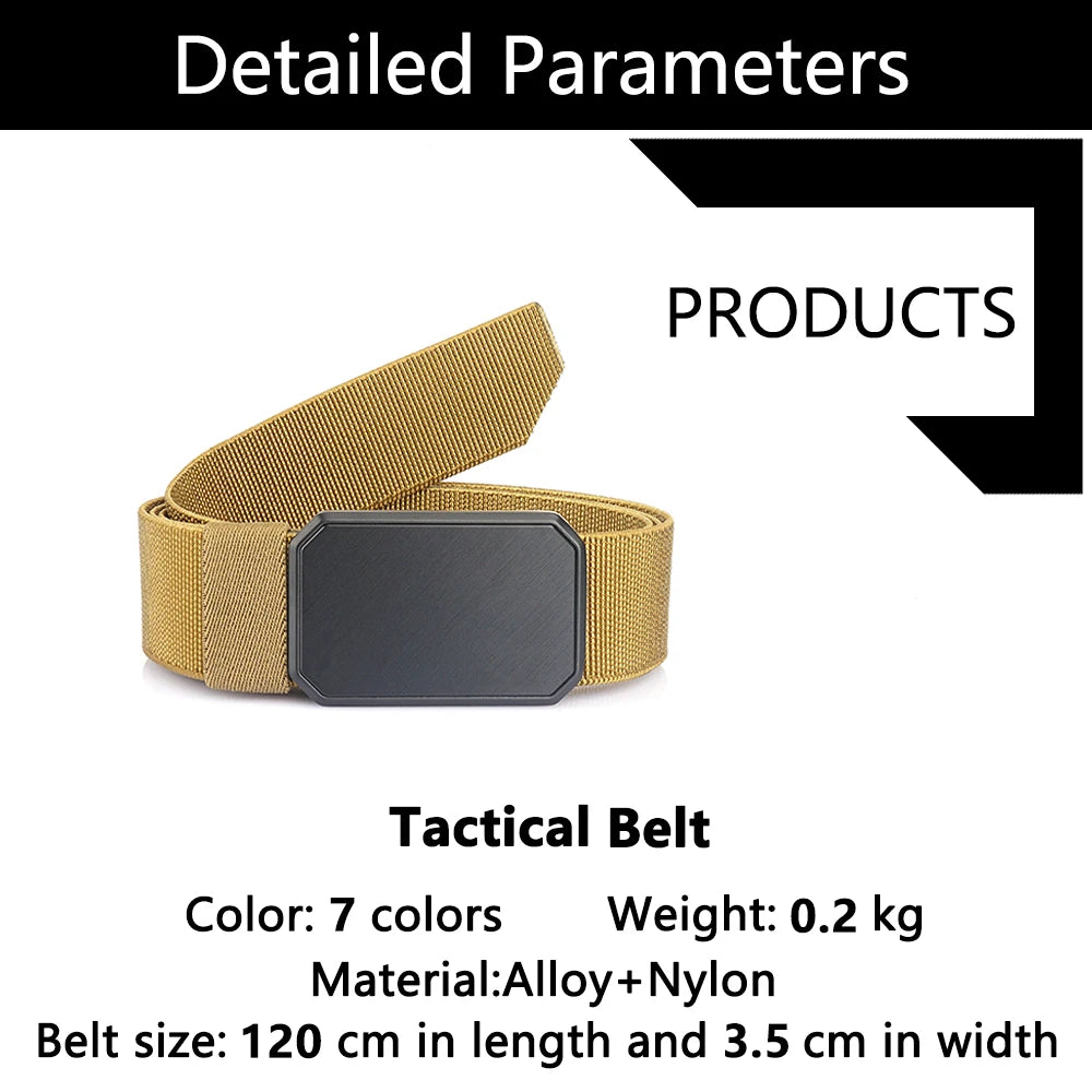 TUSHI Men Belt Aluminium Outdoor Hunting Tactical Multi Function Combat Survival High Quality Marine Corps Canvas For Nylon Male