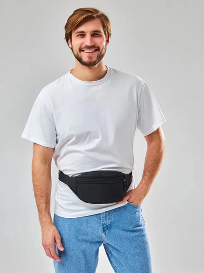 New Fashion Chest Bag For Men Black Waist Bag High Quality Women Shoulder Bag Multifunction Male Fanny Pack Crossbody Small Bag