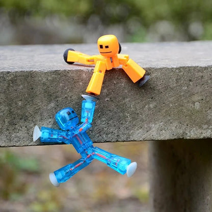 Suction Cup Toys Sticky Robbot Toys for Children Deformable Action Figure Sucker Toys for 2 3 4 Years Kids Boys Girls Gifts