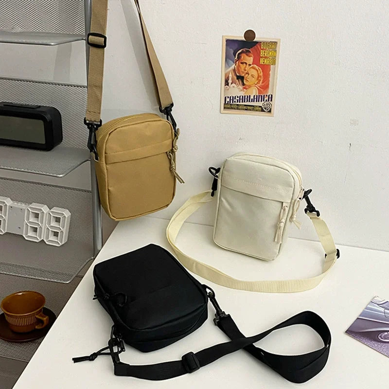 Men’s Women Small Crossbody Shoulder Bag, Lightweight Casual Sling Bag with Multi Zipper Pockets for Travel, Work, Daily Use