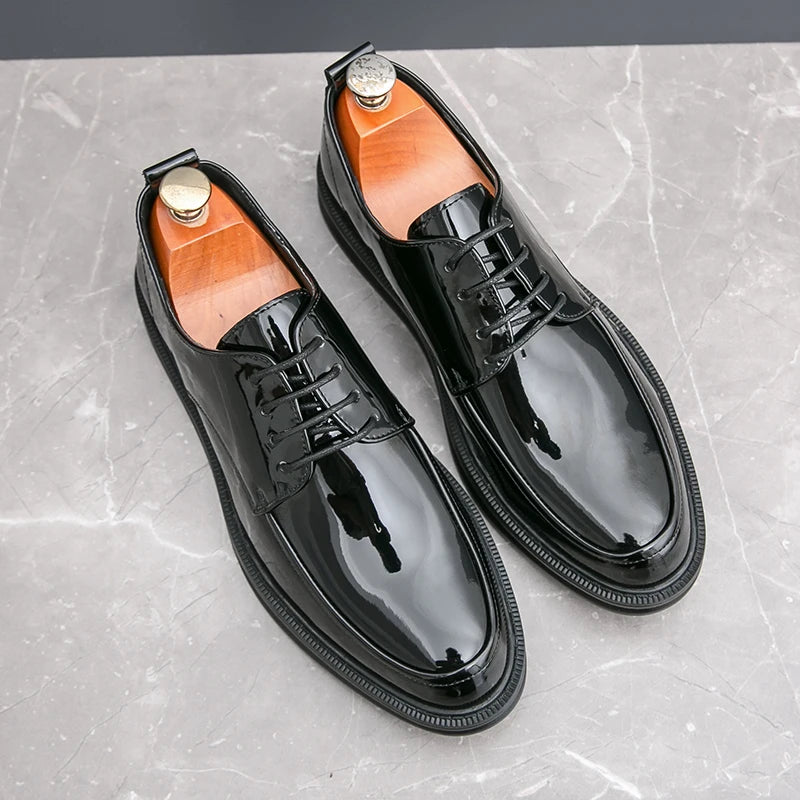 White Classic Office Men Shoes Wedding Men Formal Shoes Luxury Fashion Groom Wedding Shoes Men Oxford Shoes Dress Leather Shoes