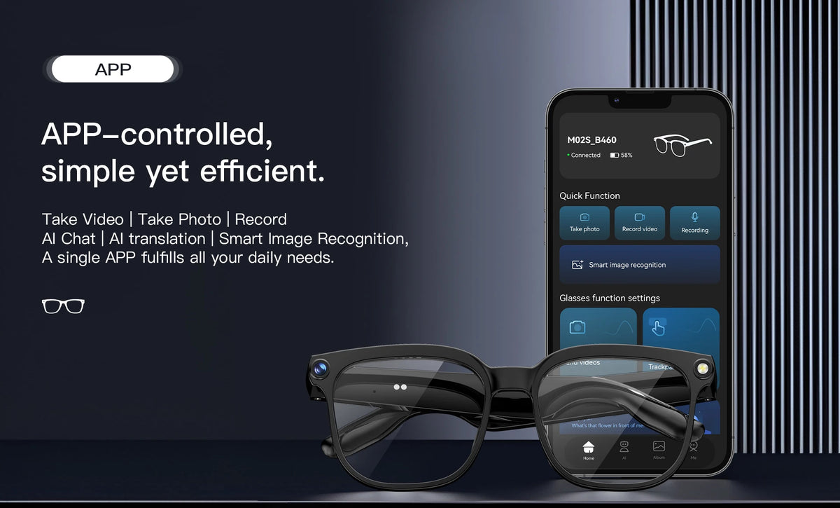 2026 New 8MP 4K Camera AI Glasses Men Photo&Video Caputure 16GB Memory 130+Translation Glasses Waterproof Smart Sunglasses Women
