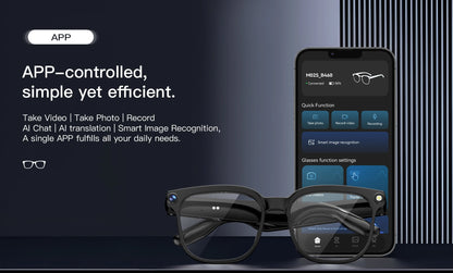 2026 New 8MP 4K Camera AI Glasses Men Photo&Video Caputure 16GB Memory 130+Translation Glasses Waterproof Smart Sunglasses Women