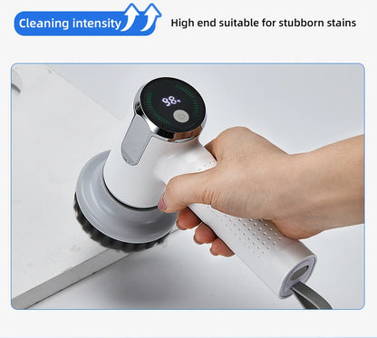 4-in-1 Electric Cleaning Brush IPX7 Waterproof Multi-Functional Wireless Handle Rechargeable Portable Brush For Bathroom Kitchen