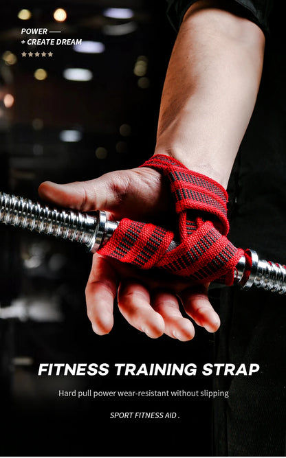 Power Lifting Straps WeightLifting Gym Gloves Deadlift Wrist Straps Hand Palm Assist Gear For Pull Up Bar Barbell Dumbbell Train
