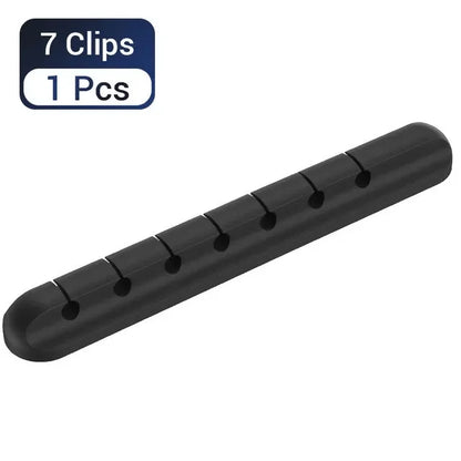 Silikonowy Organizer Kabli USB Nawijacz do kabli USB Klipsy do zarządzania porządkiem na biurku Uchwyt na kabel do akcesoriów do myszy i słuchawek