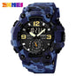 Skmei Dual Movement 3 Time Sport Wristwatch Mens Waterproof Electronic Watches Montre Homme Shockproof Digital Men Watch 1637