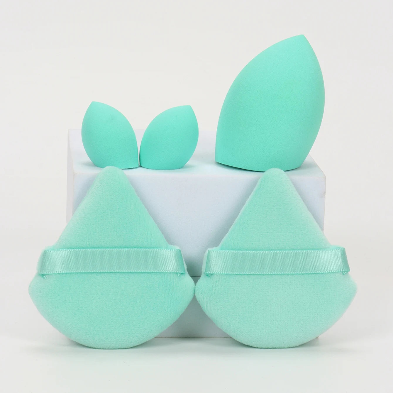 5Pcs Professional Makeup Sponge Set - Soft, Gentle, Multi-Purpose Tools for Perfect Foundation, Powder, and Blush Application