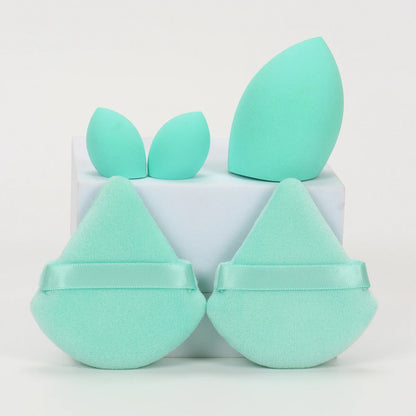 5Pcs Professional Makeup Sponge Set - Soft, Gentle, Multi-Purpose Tools for Perfect Foundation, Powder, and Blush Application