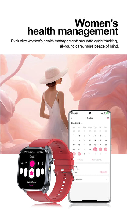 2026 New Non-Invasive Laser Treatment Three High Smart Watch  ECG+PPG Blood Fat Uric Acid Health Diagnosis Smart Watches For Man