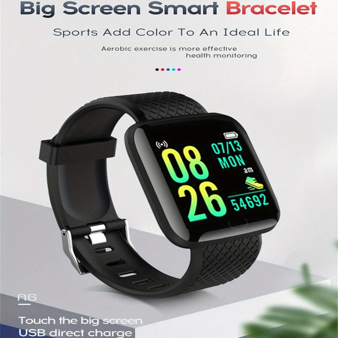 D13 Smart Watch Men Women 116 Plus Sports Mode Running Track Fitness Smart Band Message Reminder Smart Bracelet For Android IOS
