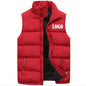 Custom Logo Vest Jacket, Warm Sleeveless Winter Coat with Stand Collar, Windproof Quilted Waistcoat for Autumn Casual Outd