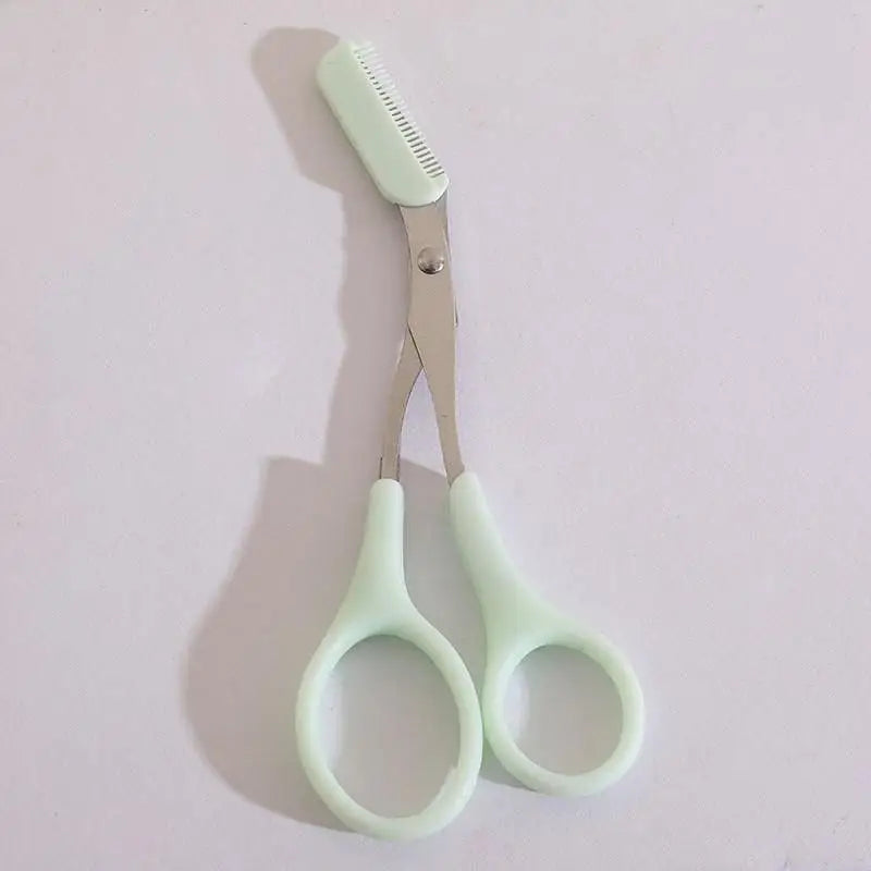 1Pcs Eyebrow Trimmer Makeup Tools Stainless Steel Eyebrow Scissors With Comb Hair Removal Eyebrows Shaping Makeup Tools