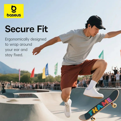 Baseus Eli 2i Fit Słuchawki otwarte True Wireless Bluetooth 6.0 z zaczepami na uszy Wodoodporne słuchawki sportowe IPX5 Wzmocnienie basów