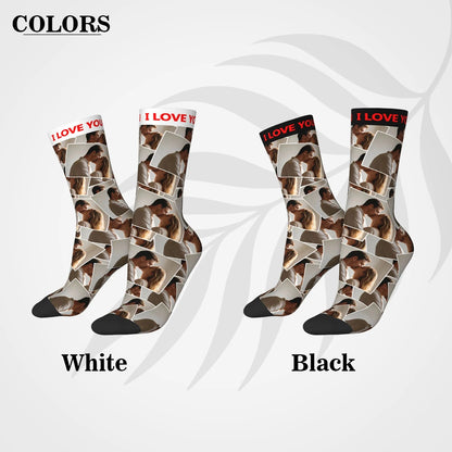 Novelty Custom Face Socks DIY Personalized Photo Custom Socks Crazy Funny Men's Socks Christmas Party Birthday Anniversary Gift