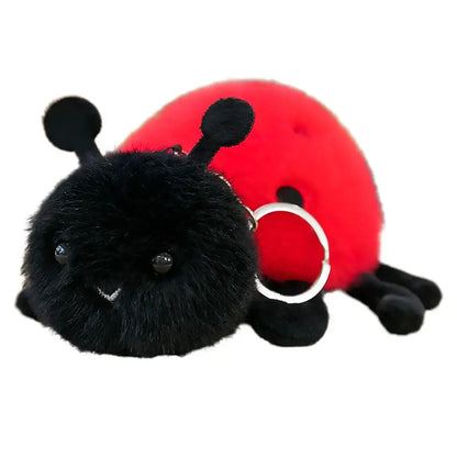 Small Insect Plush Pendant Keychain Animal Plush Toy Doll Keychain Creative Stuffed Doll Bag Pendant Cute Snail Bee Keyring