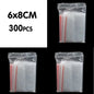 100/200/300pcs Small Zip Lock Plastic Bag Reclosable Transparent Bag Shoe Bag Vacuum Bag Poly Clear Bags Thickness 0.05mm