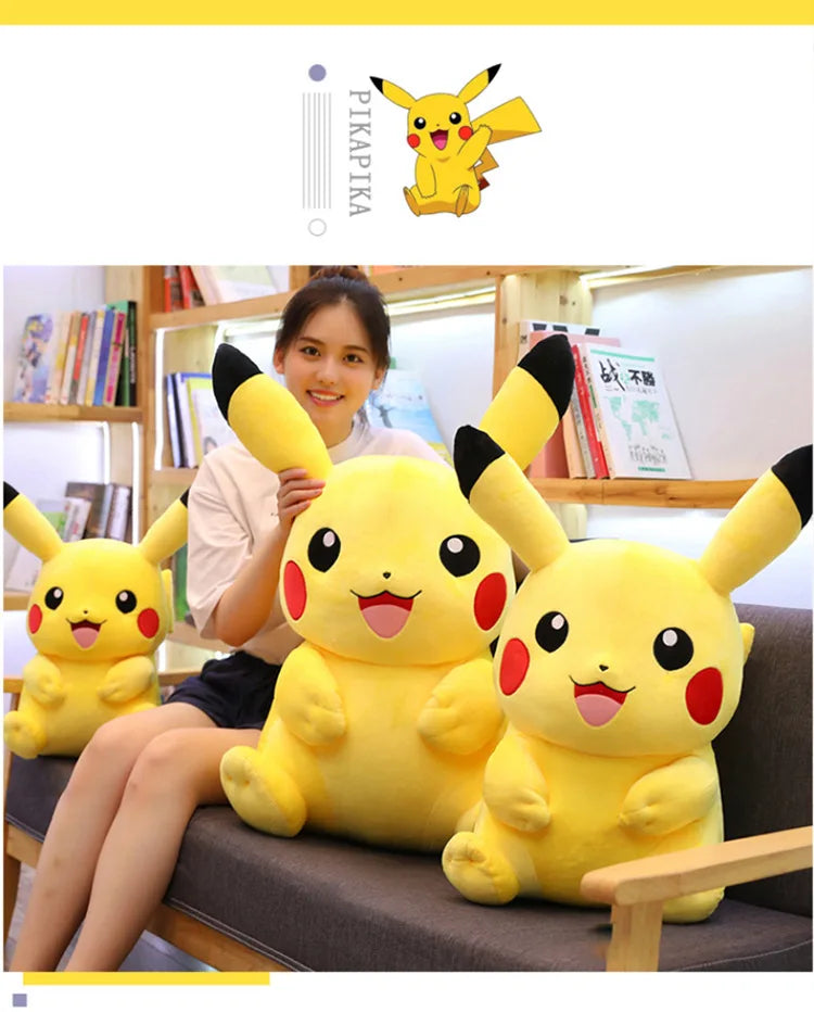 Pokemon Pikachu Plush Toy Cartoon & Cute Anime Children's Toy Stuffed Doll Valentine's Day Gift Home Decoration