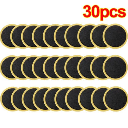 30/20/10PCS Bicycle Glue-free Tire Patches Tool Quick Repairing Tyre Protection Patch Adhesive Quick Drying Bike Accessories