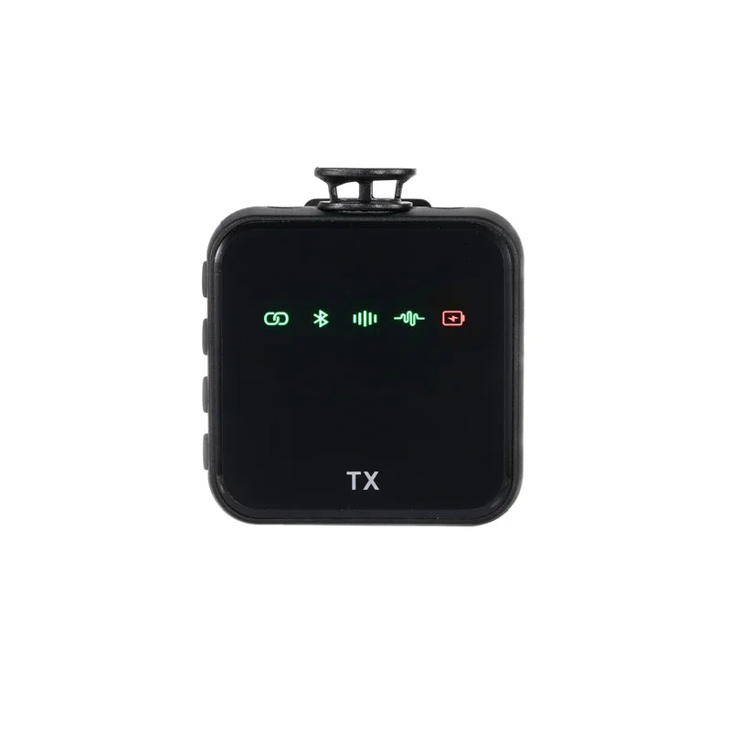Wireless Lavalier Microphone System Bluetooth Audio Video Voice Recording Mic for iPhone Android Mobile Phone Interview Camera