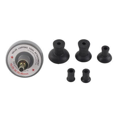 Car Valve Lapping Tool Attachment Kit Engine Valve Lapper Kit Valve Grinding Tool with 5 Suction Plates 1000rpm-1250rpm