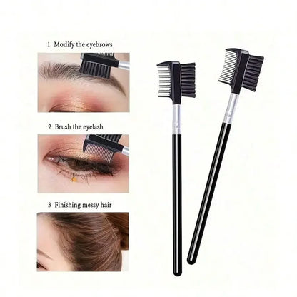 Eyelash Wand,  Eyebrow Brush,11-In-1 Eyelash Grooming Kit, Includes Eyelash Curler With Comb Separator, 4 Silicone Refill Pads