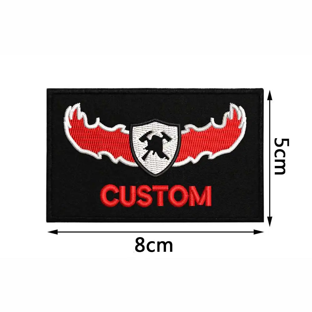 Custom 8cmx5cm Israeli fire embroidery name patch