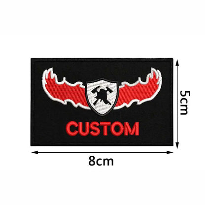 Custom 8cmx5cm Israeli fire embroidery name patch