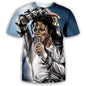 Summer Fashion Hip Hop Artist Print Retro Cool Casual Men's Harajuku Street Style Short-Sleeve Stylish Quick-Drying Breathable