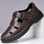 Men's Breathable Slip-on Hollow-out Loafers, Summer Comfortable Soft Sole Cutout Shoes, Non-slip for Outdoor & Driving-XH5602