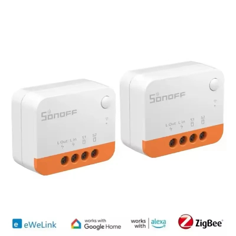 SONOFF ZBMINI-L2 Smart Switch Module No Neutral Wire Required Smart Home 2 Way Control Support EWeLink APP Alexa Google Home
